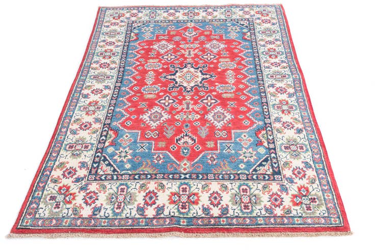Detail image of 4' x 6' 3 Hand Knotted Kazak Rug