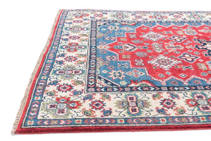 4' x 6' 3 Hand Knotted Kazak Rug