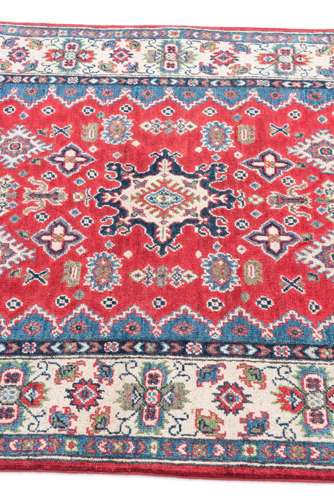 4' x 6' 3 Hand Knotted Kazak Rug