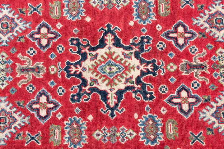 4' x 6' 3 Hand Knotted Kazak Rug