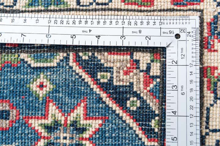 4' x 6' 3 Hand Knotted Kazak Rug