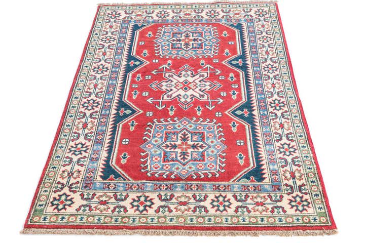 3' 4 x 5' 2 Hand Knotted Kazak Rug