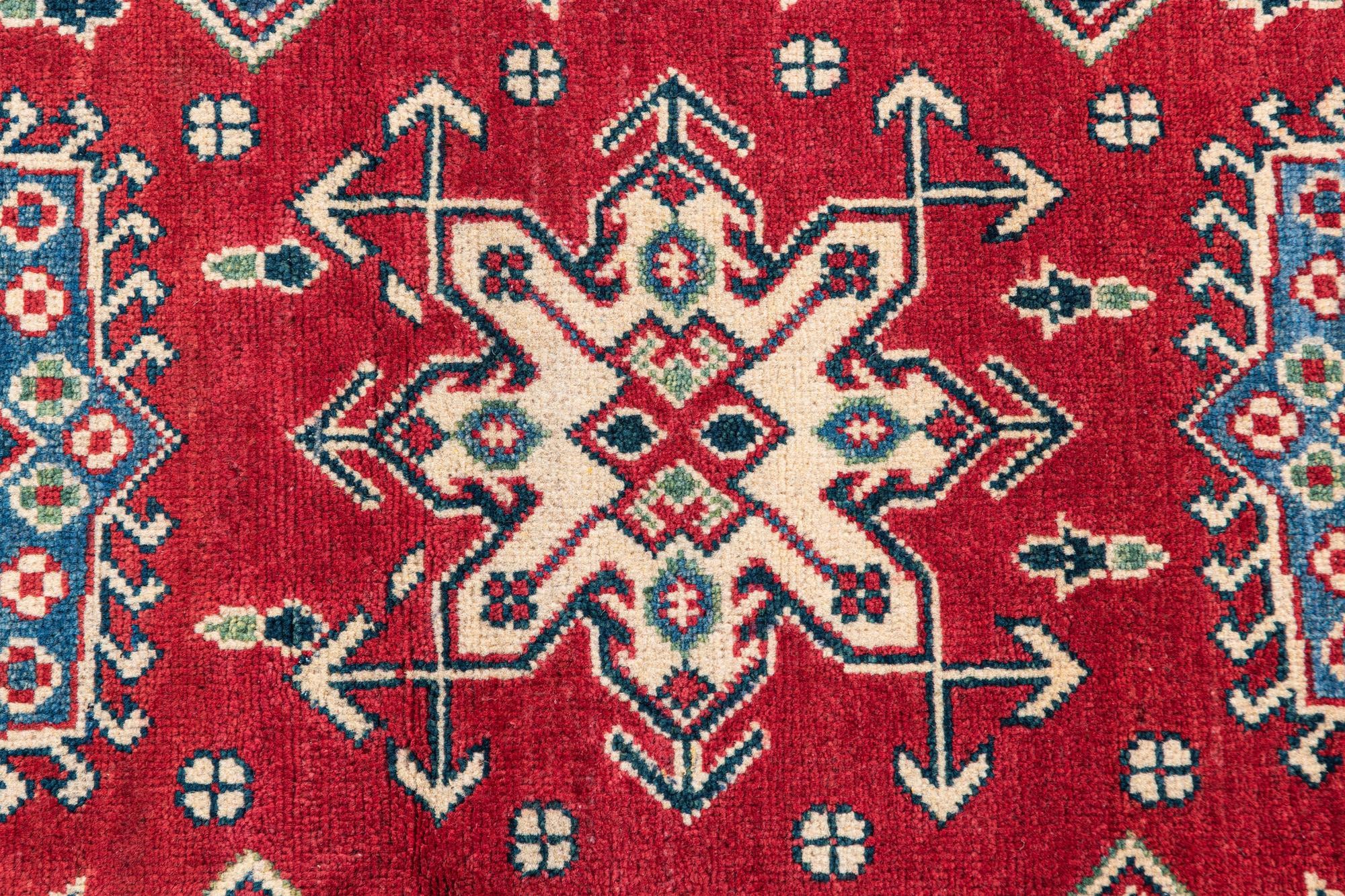 3' 4 x 5' 2 Hand Knotted Kazak Rug