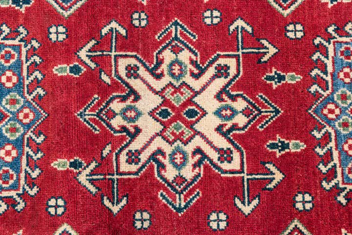 3' 4 x 5' 2 Hand Knotted Kazak Rug