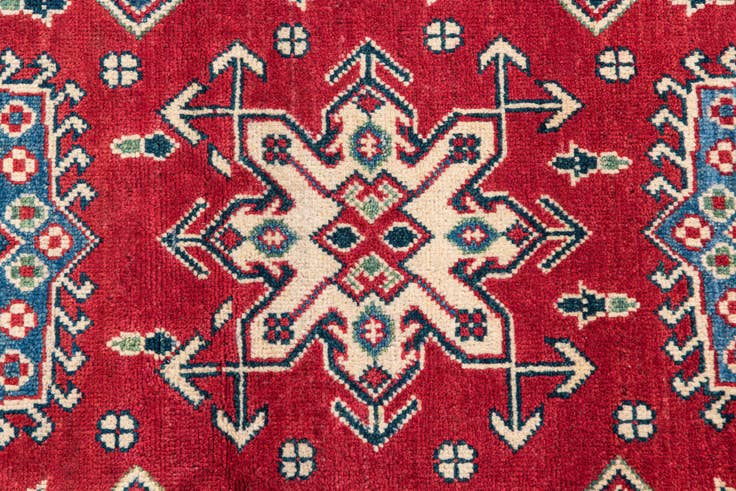 Detail image of 3' 4 x 5' 2 Hand Knotted Kazak Rug