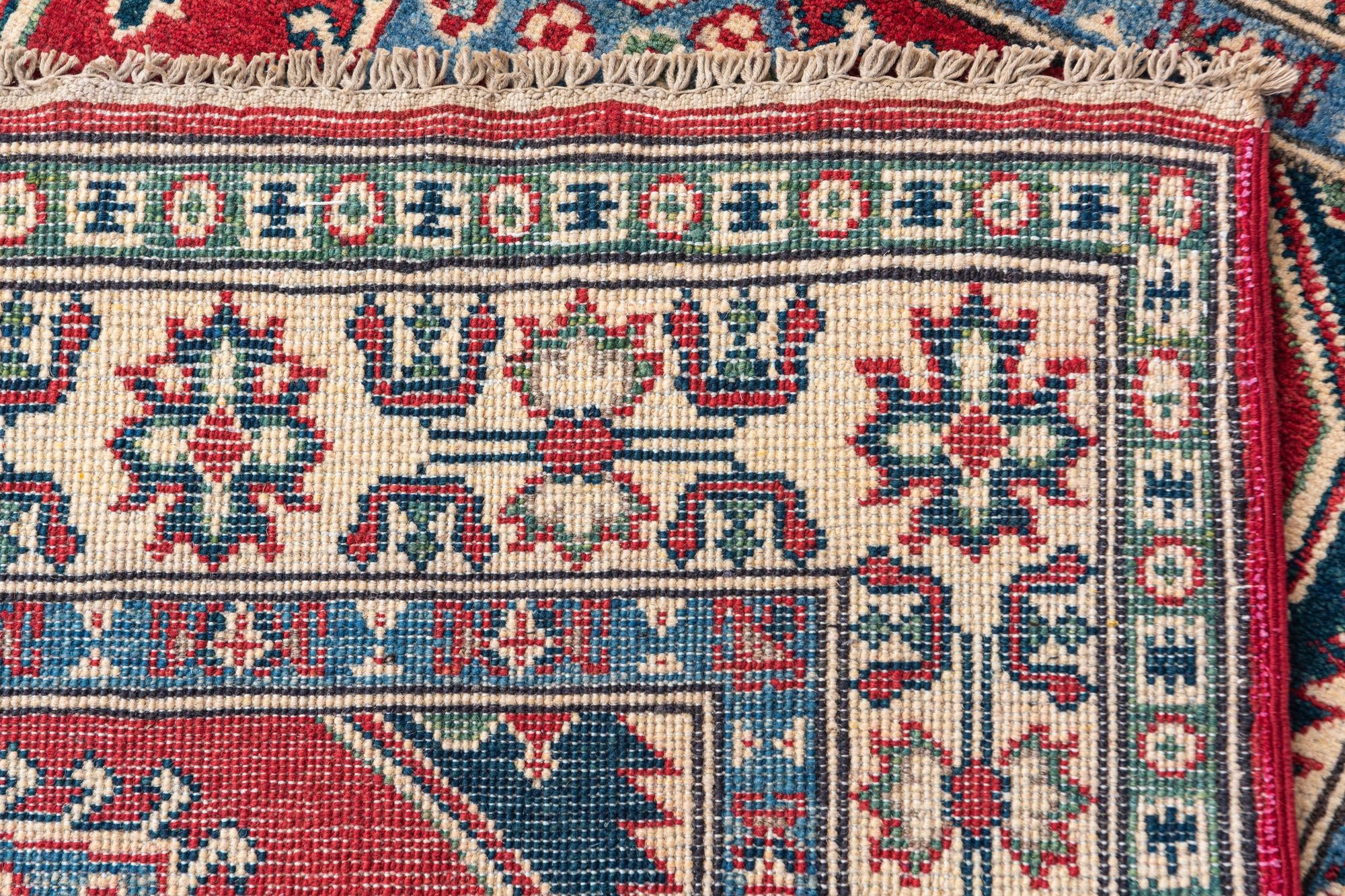 3' 4 x 5' 2 Hand Knotted Kazak Rug