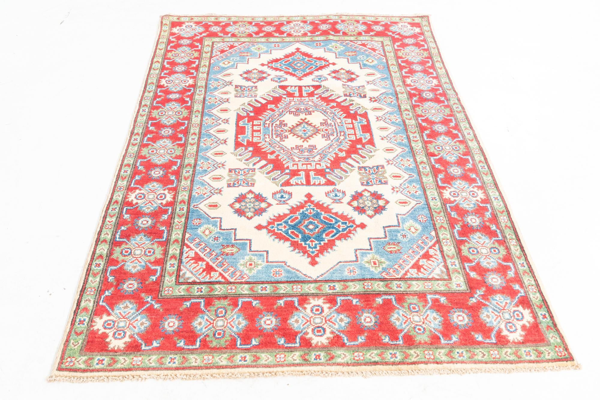 4' 1 x 6' 1 Hand Knotted Kazak Rug