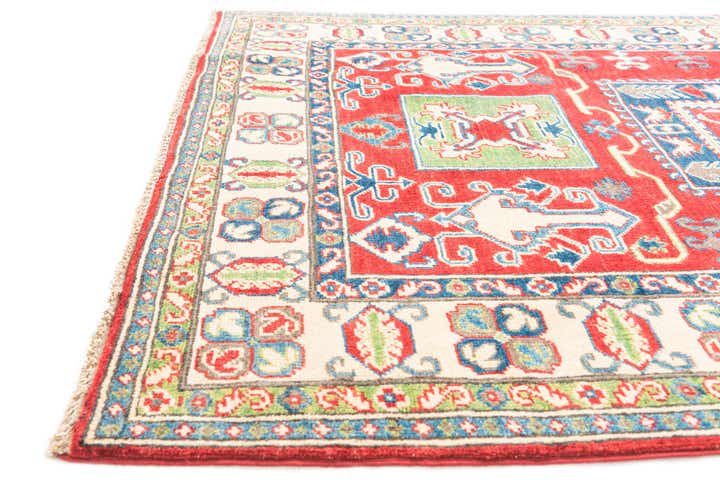 4' x 6' 1 Hand Knotted Kazak Rug