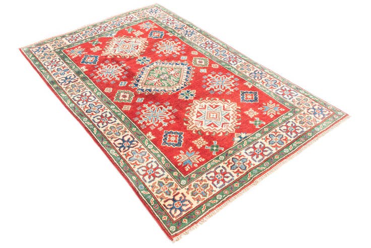 Detail image of 3' 10 x 6' Hand Knotted Kazak Rug