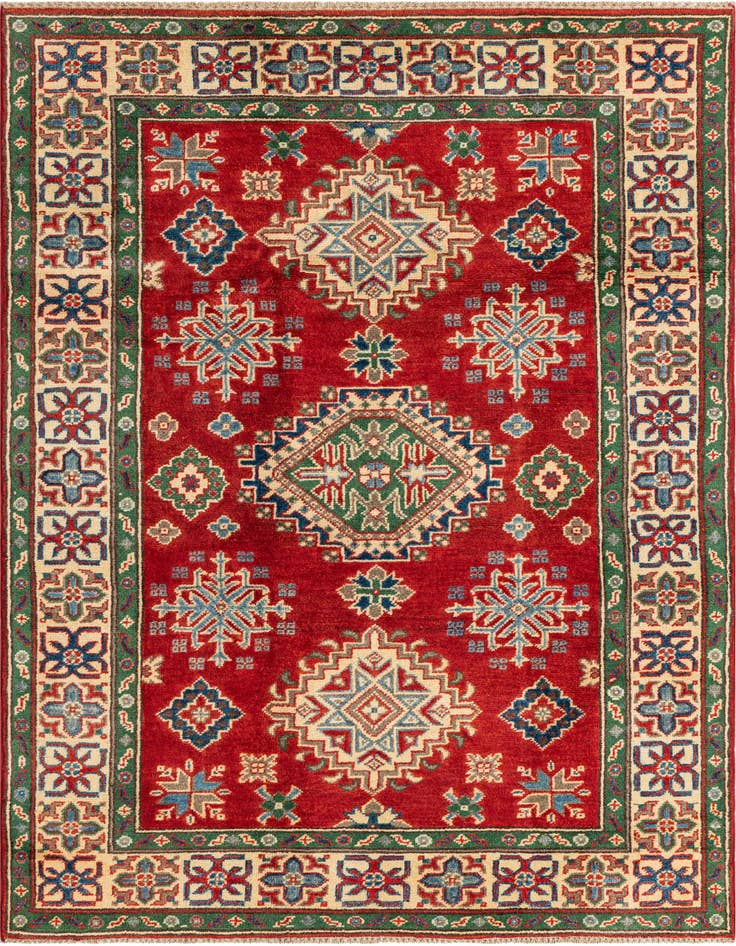 Detail image of 3' 10 x 6' Hand Knotted Kazak Rug