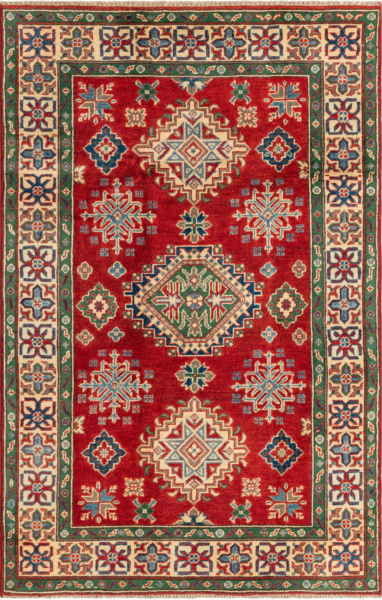 3' 10 x 6' Hand Knotted Kazak Rug