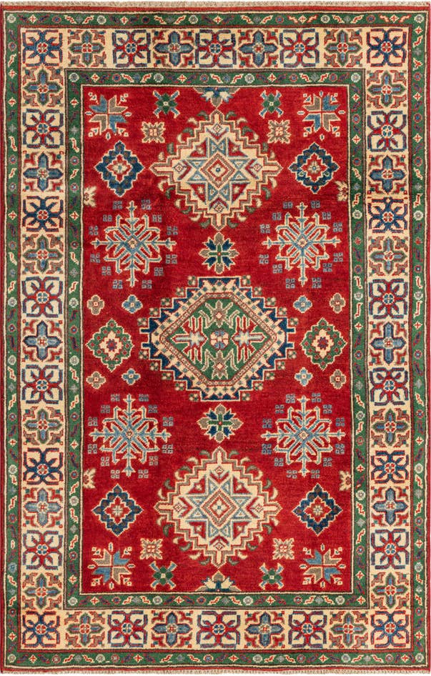 Detail image of 3' 10 x 6' Hand Knotted Kazak Rug