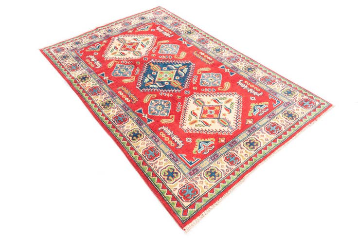 Detail image of 4' x 6' Hand Knotted Kazak Rug