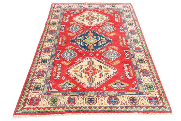 Detail image of 4' x 6' Hand Knotted Kazak Rug