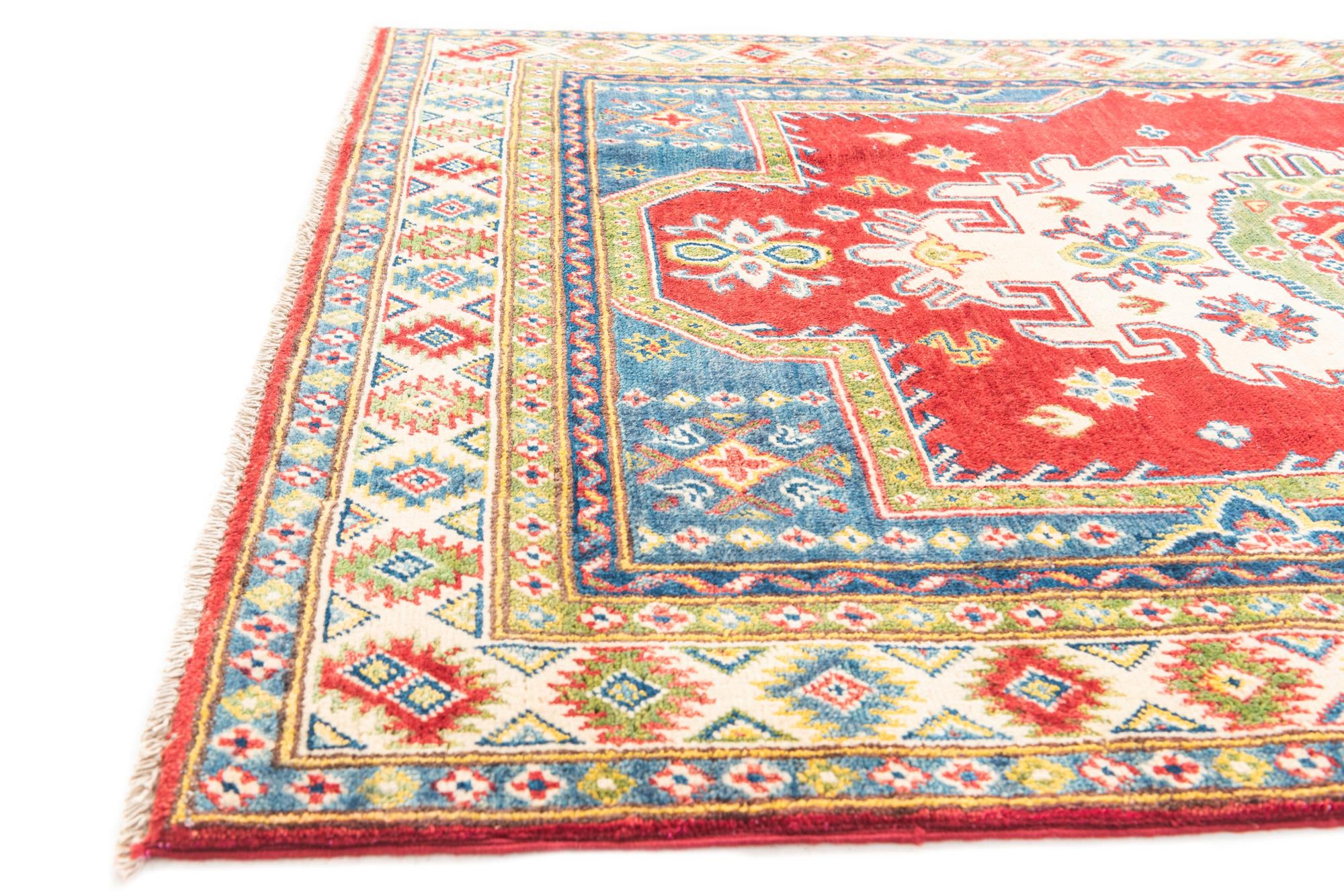 4' 2 x 6' 4 Hand Knotted Kazak Rug