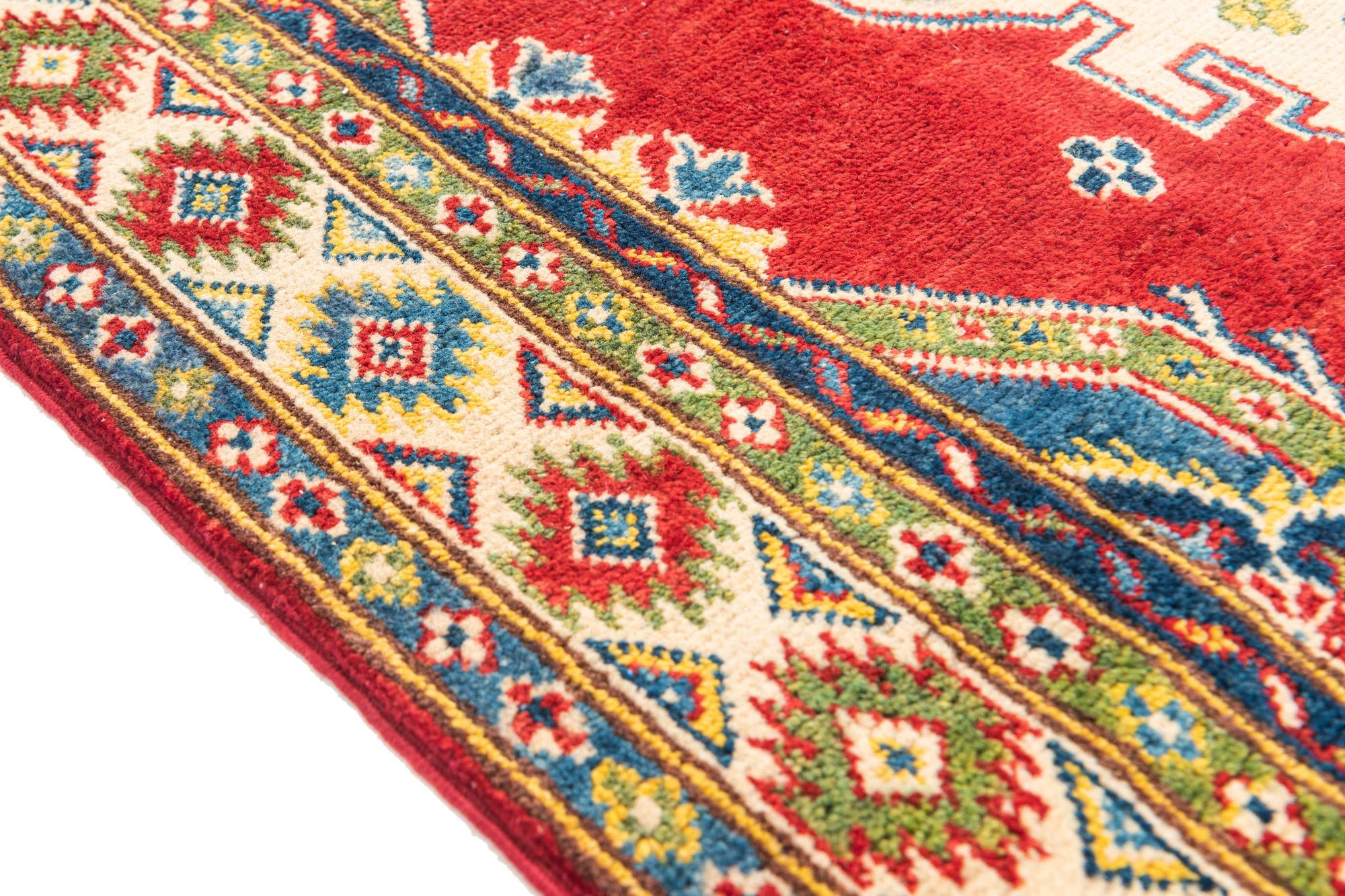 4' 2 x 6' 4 Hand Knotted Kazak Rug
