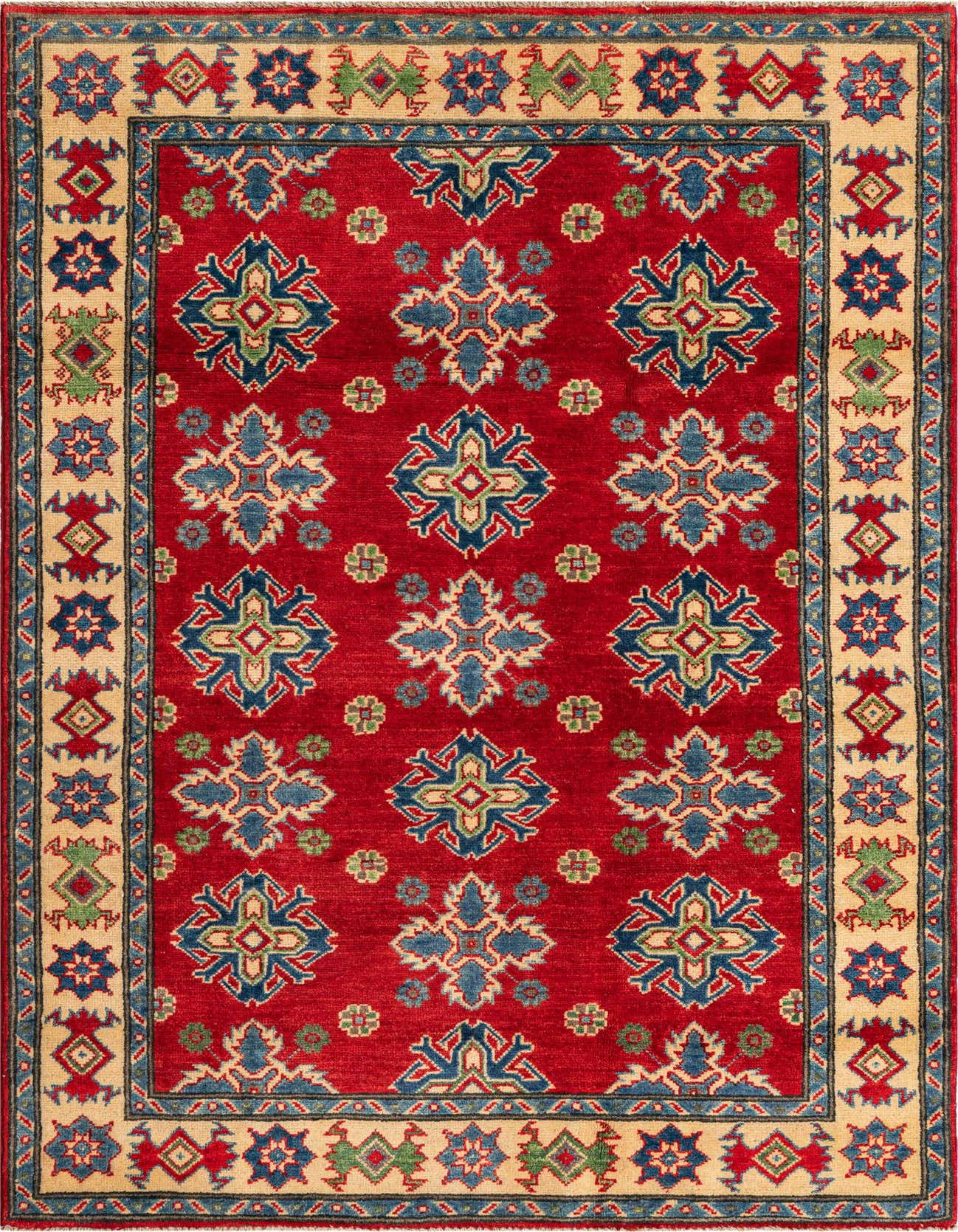 4' x 6' 1 Hand Knotted Kazak Rug