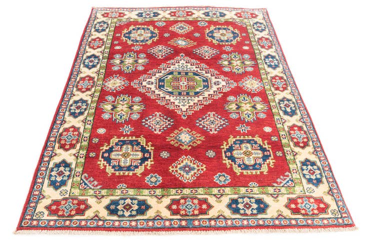 Detail image of 4' x 6' Hand Knotted Kazak Rug
