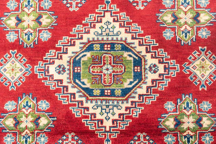 Detail image of 4' x 6' Hand Knotted Kazak Rug