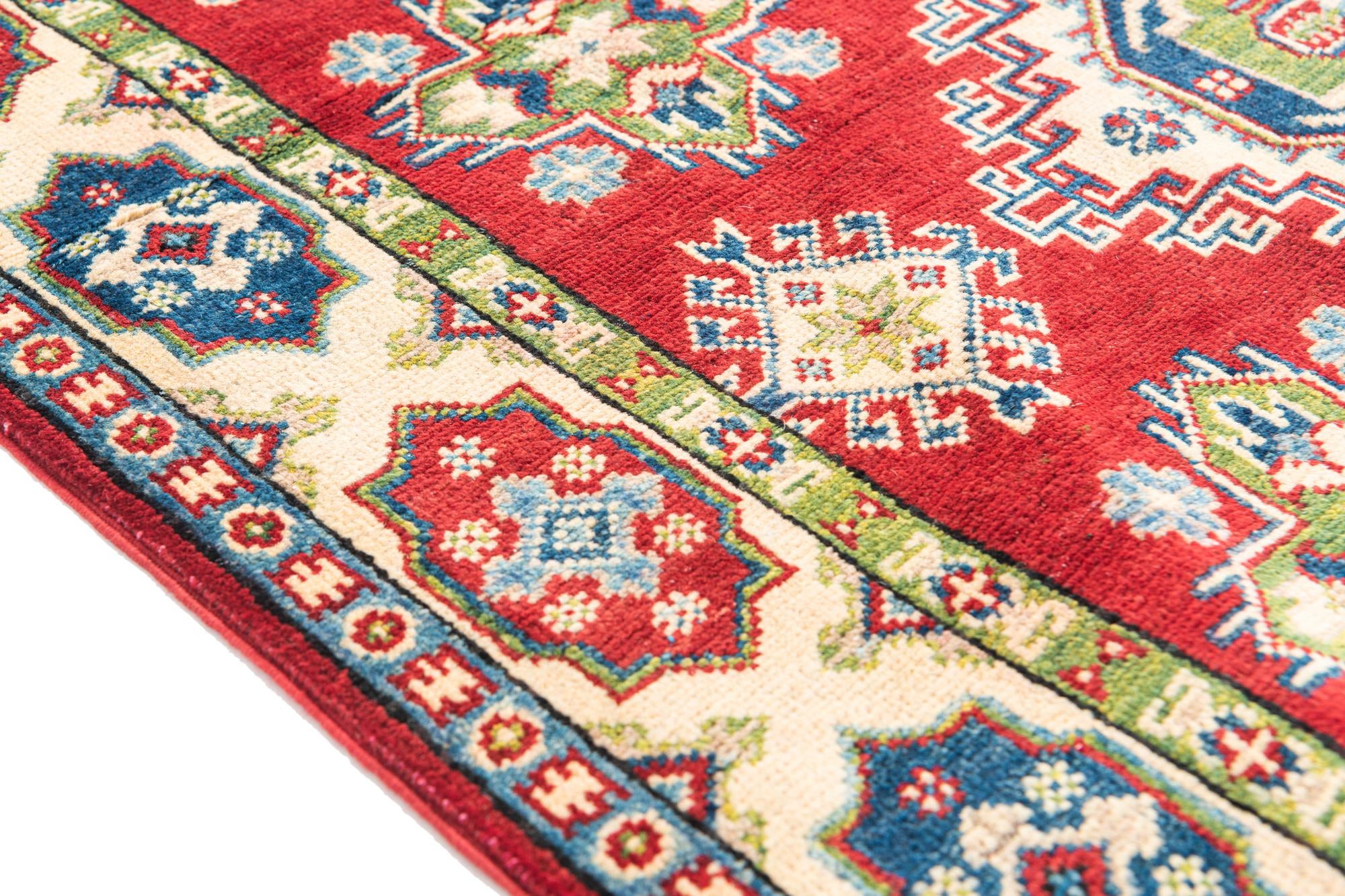 4' x 6' Hand Knotted Kazak Rug