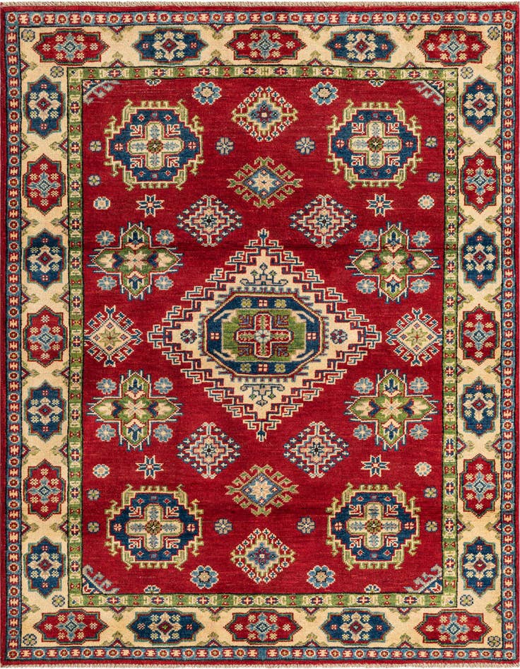 Detail image of 4' x 6' Hand Knotted Kazak Rug