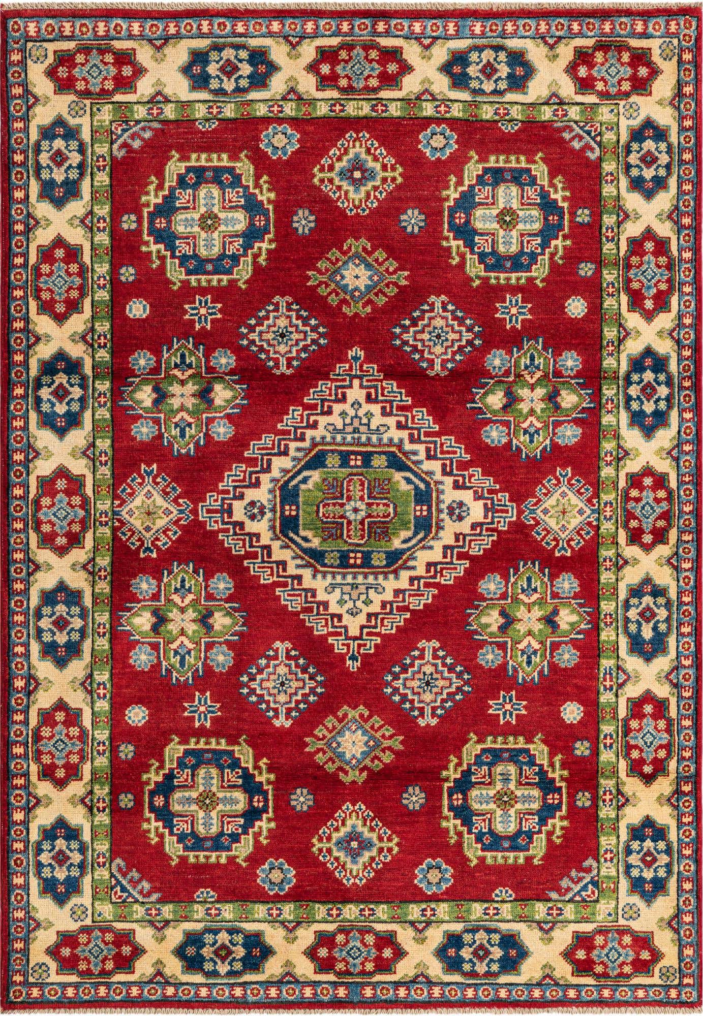 4' x 6' Hand Knotted Kazak Rug