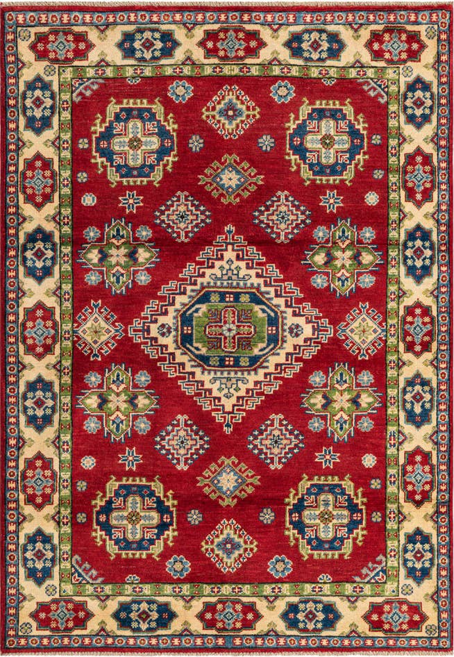 Detail image of 4' x 6' Hand Knotted Kazak Rug