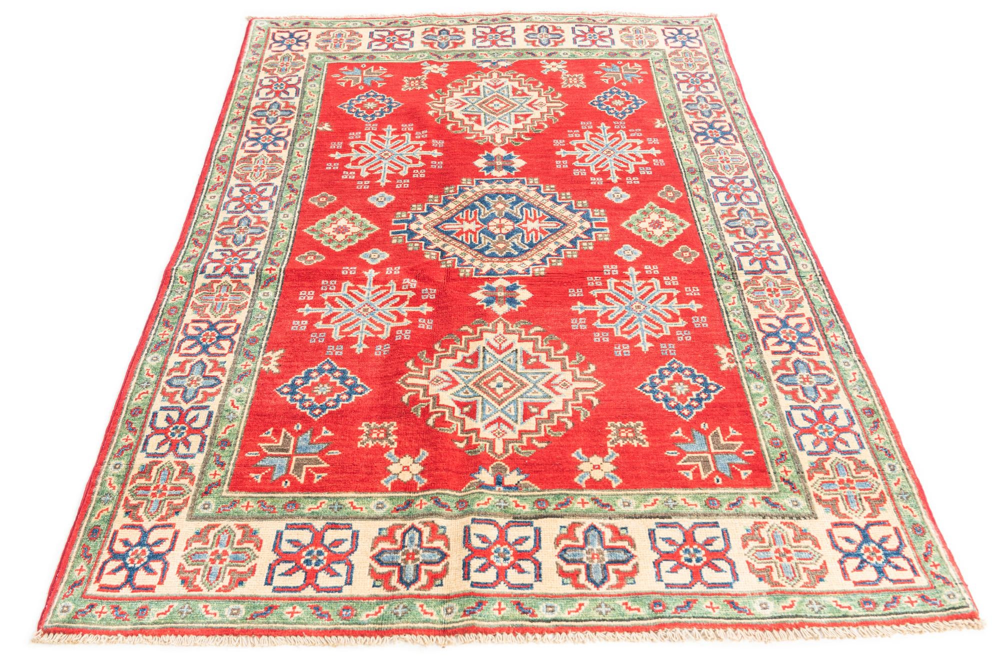 4' 1 x 6' 1 Hand Knotted Kazak Rug