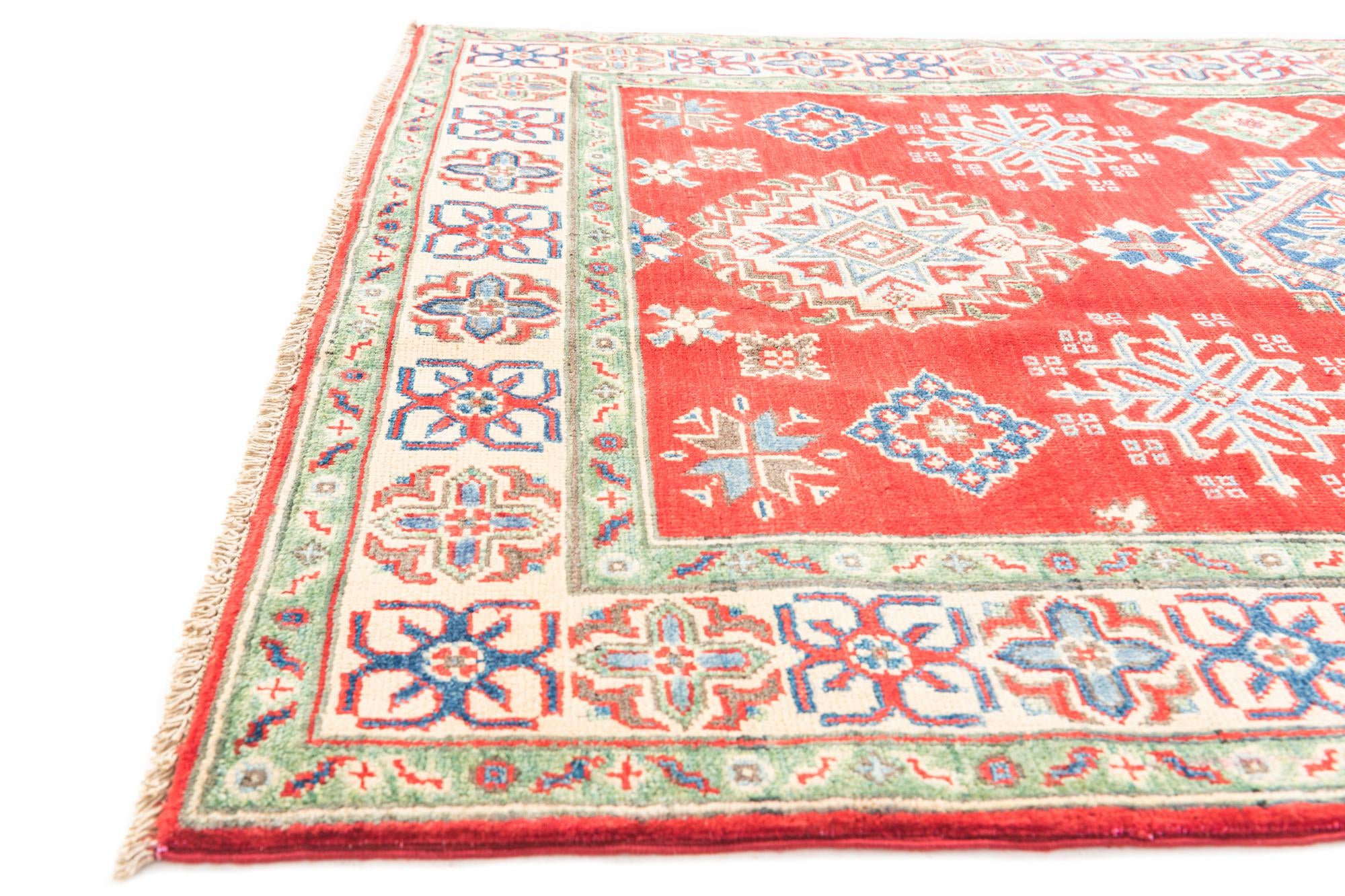 4' 1 x 6' 1 Hand Knotted Kazak Rug