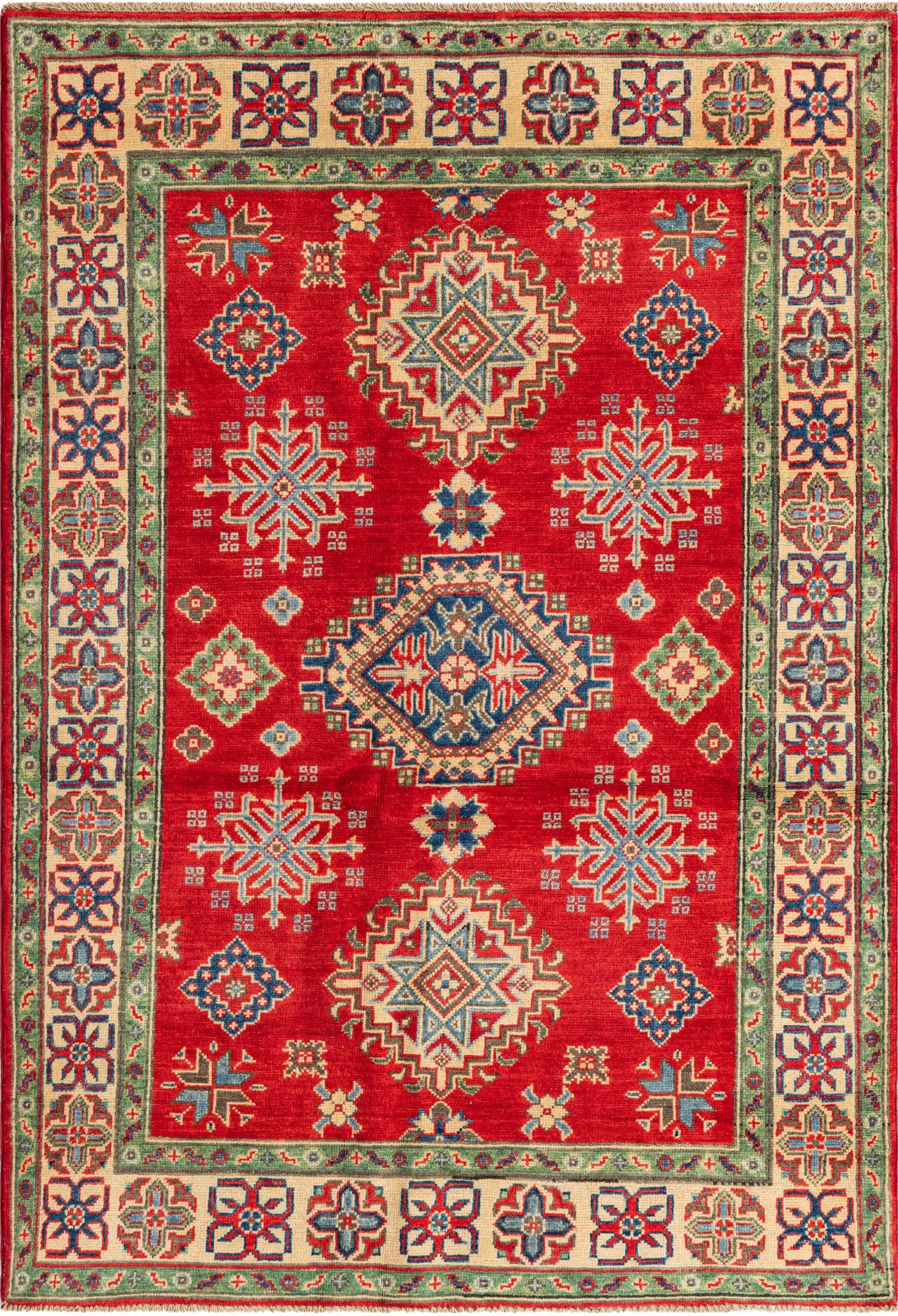 4' 1 x 6' 1 Hand Knotted Kazak Rug