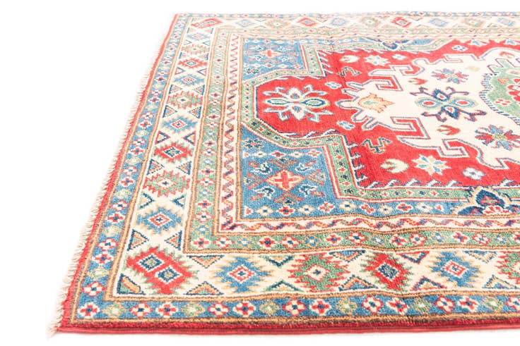 Detail image of 4' x 5' 8 Hand Knotted Kazak Rug