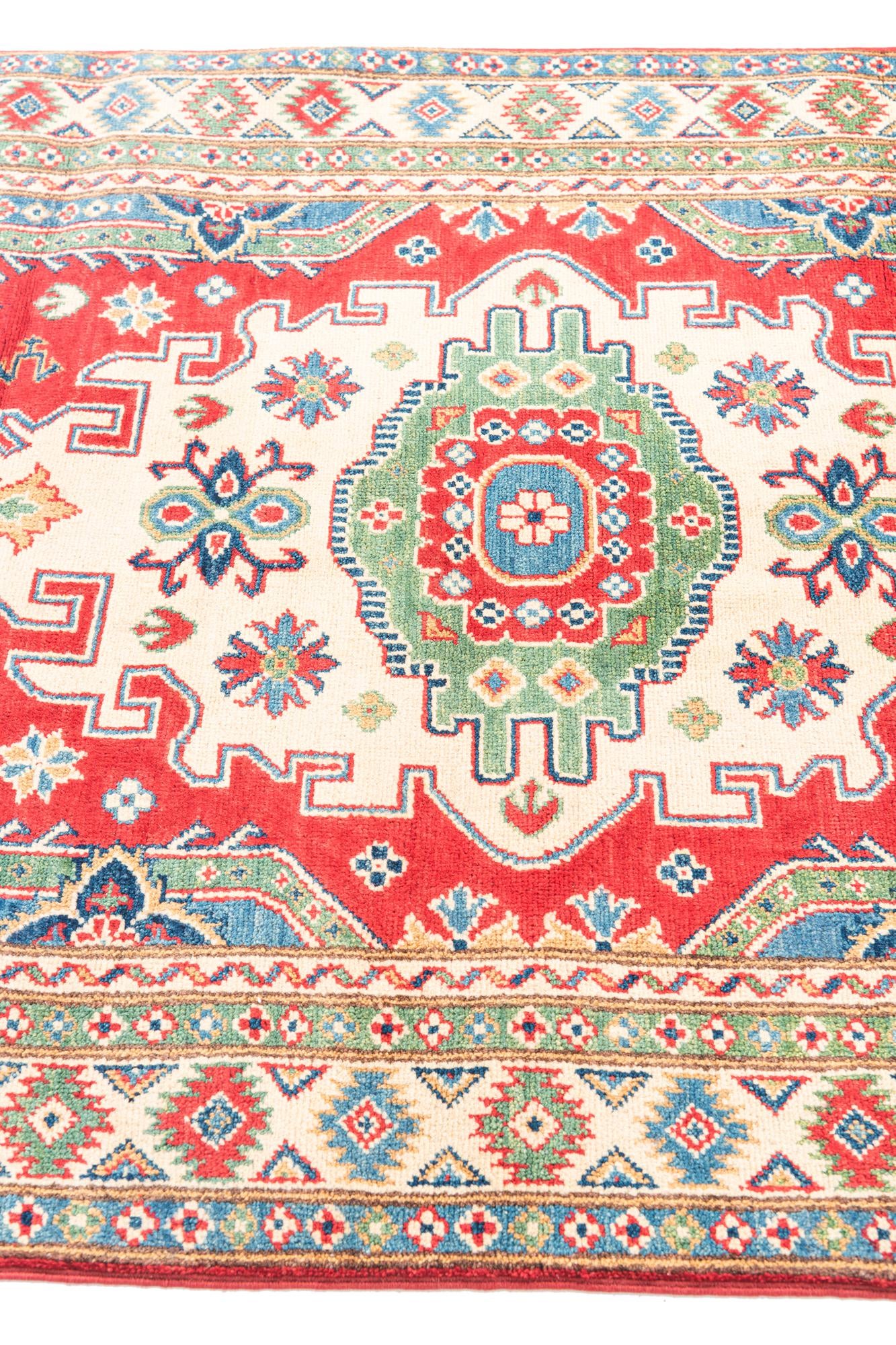 4' x 5' 8 Hand Knotted Kazak Rug
