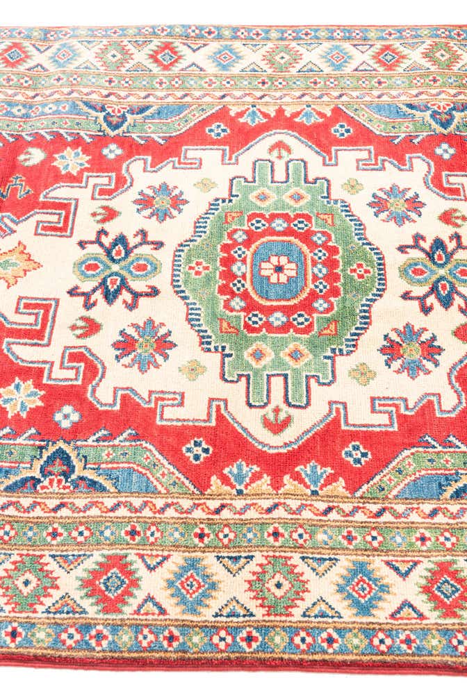 4' x 5' 8 Hand Knotted Kazak Rug