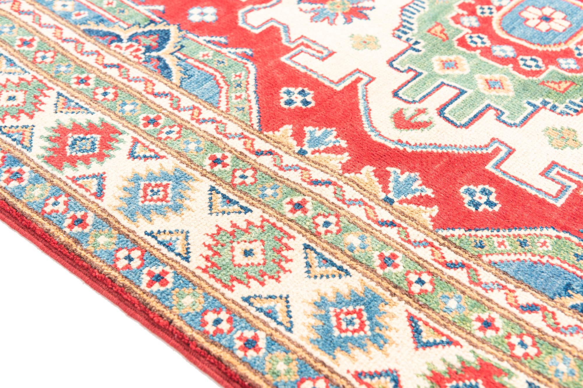 4' x 5' 8 Hand Knotted Kazak Rug