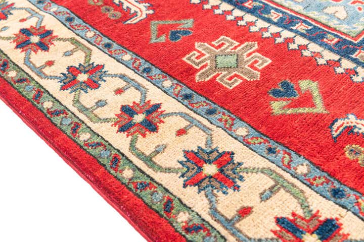 4' x 6' Hand Knotted Kazak Rug