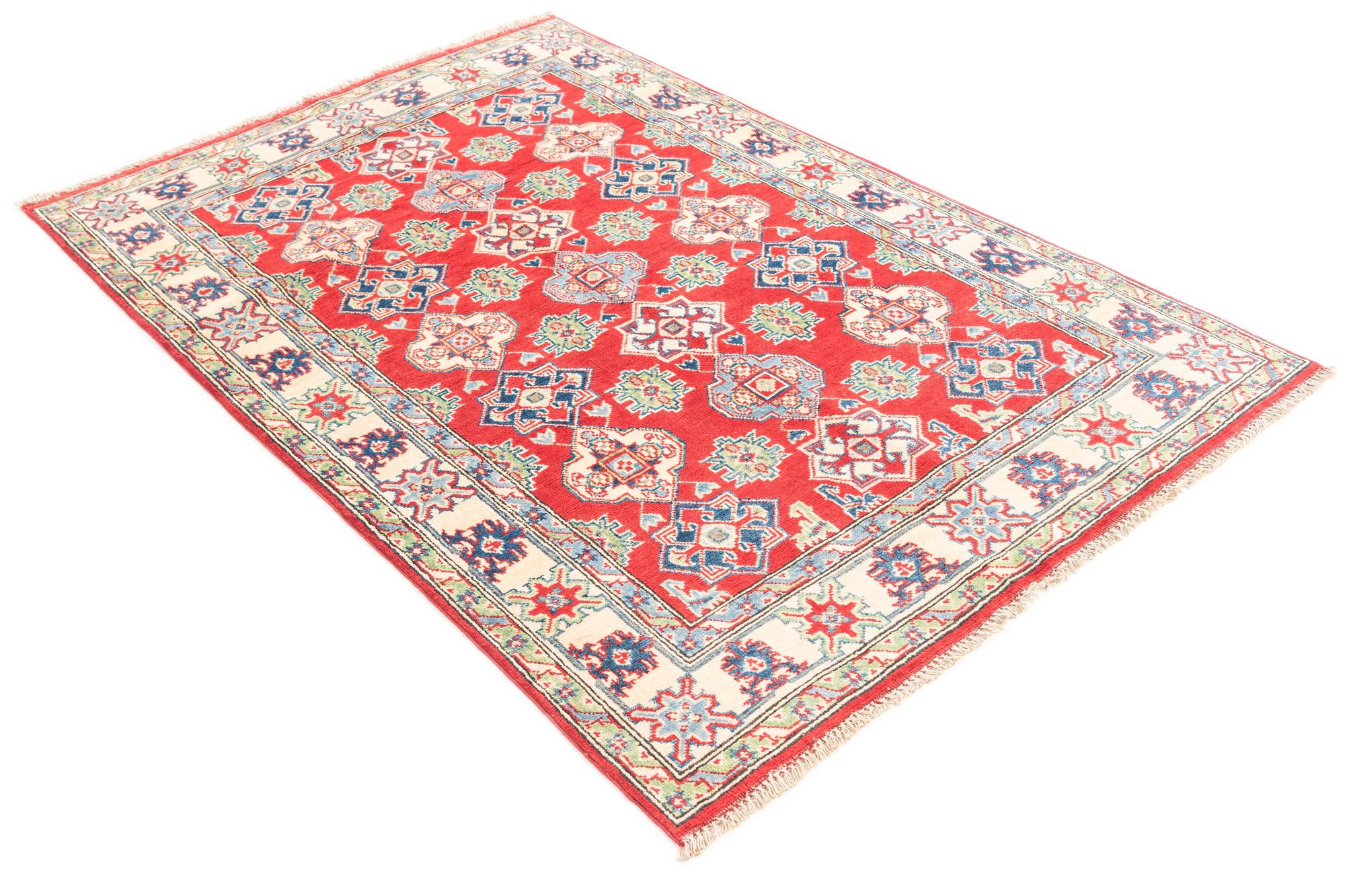 4' x 6' Hand Knotted Kazak Rug