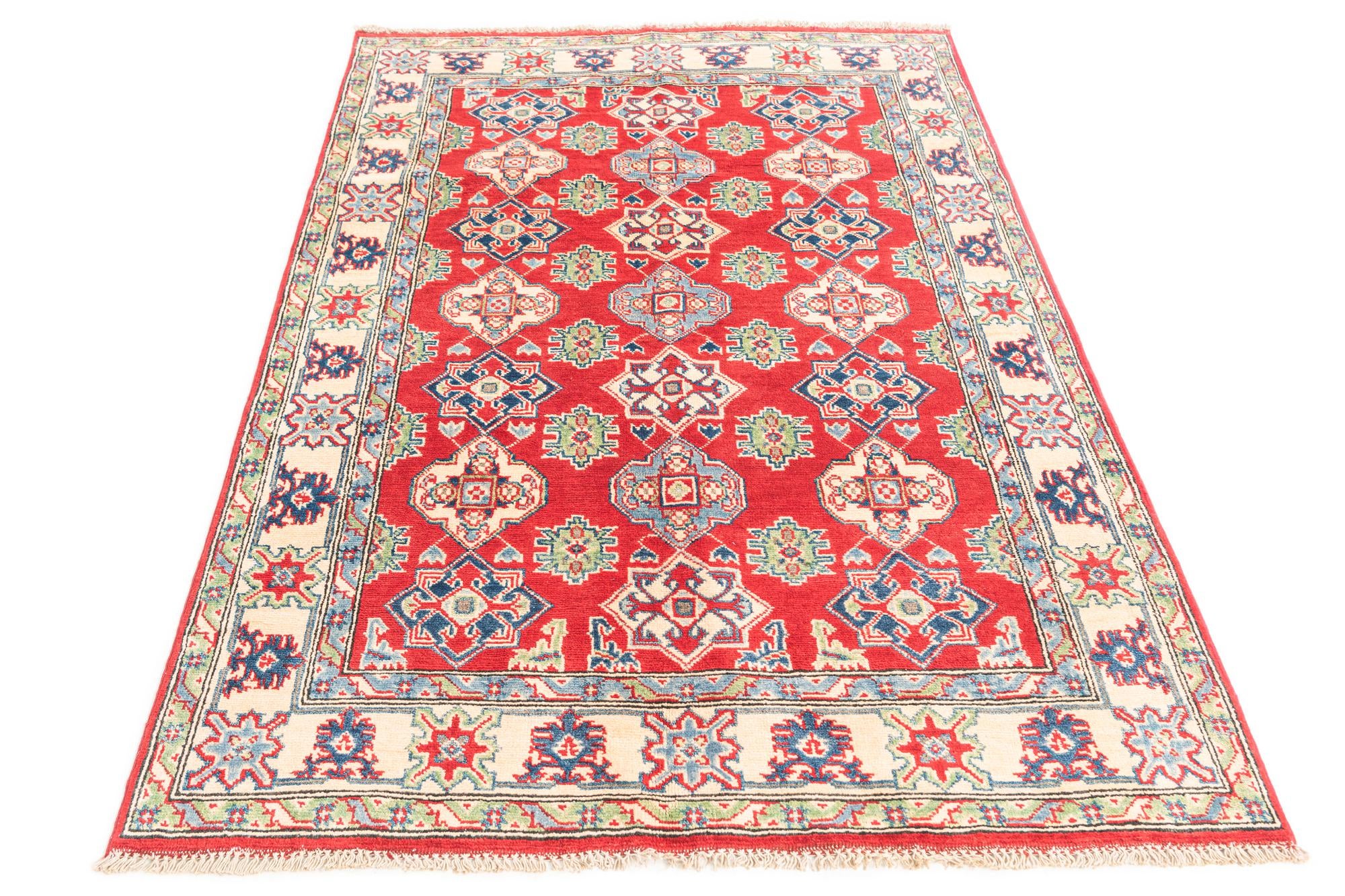4' x 6' Hand Knotted Kazak Rug