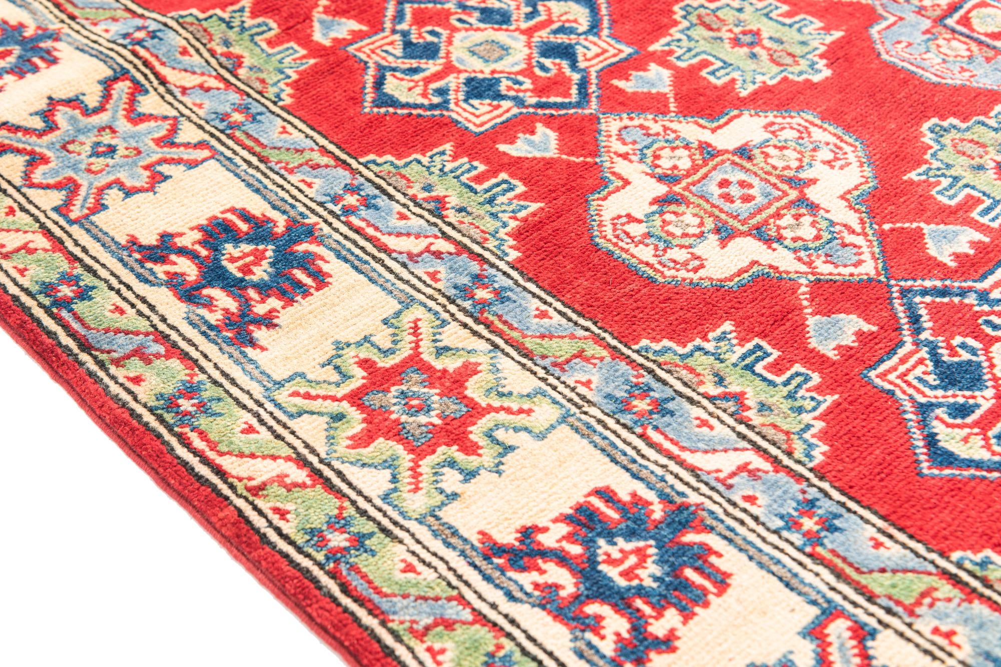 4' x 6' Hand Knotted Kazak Rug