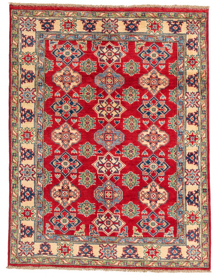 Detail image of 4' x 6' Hand Knotted Kazak Rug
