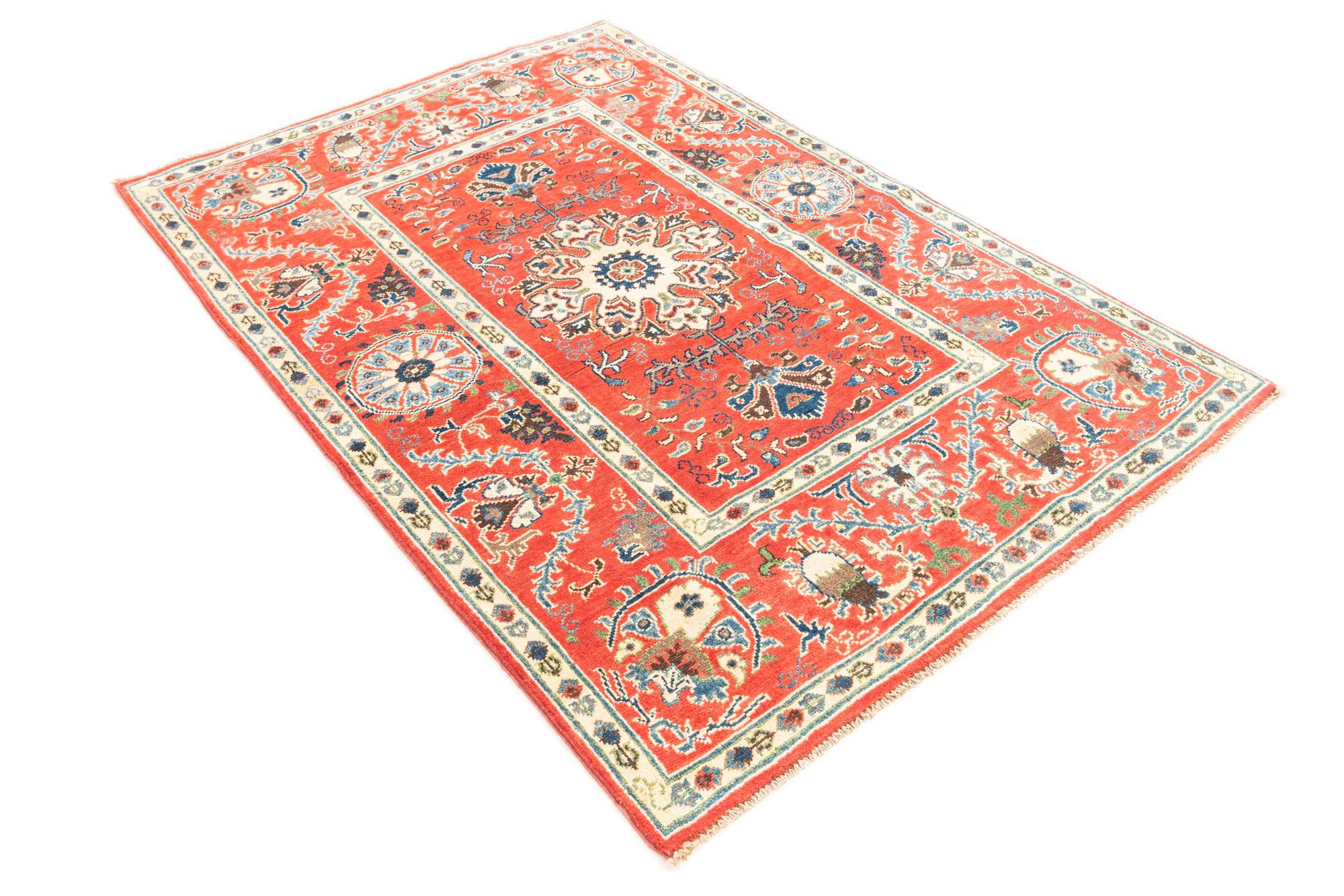 5' 1 x 6' 2 Hand Knotted Kazak Rug
