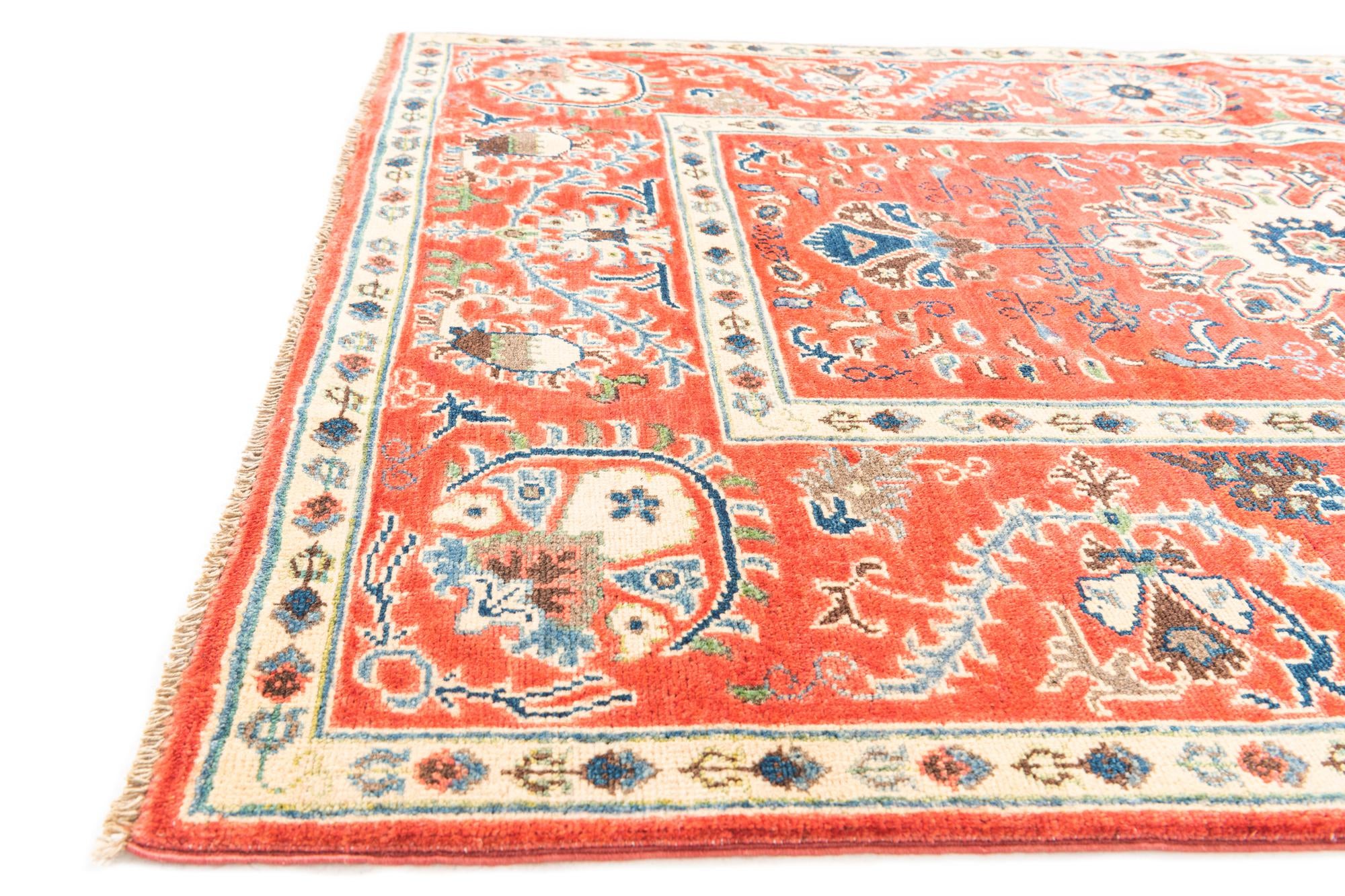 5' 1 x 6' 2 Hand Knotted Kazak Rug