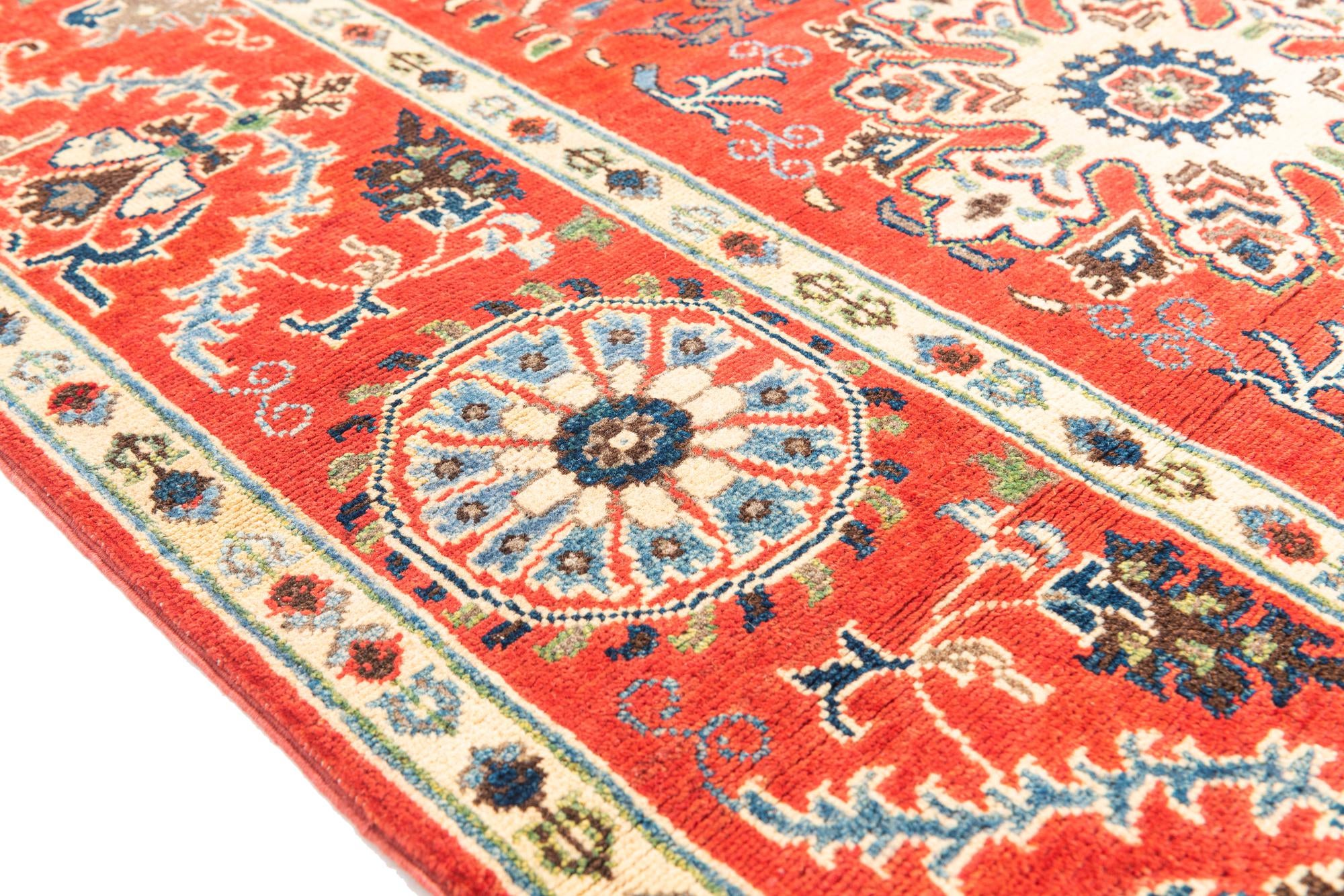 5' 1 x 6' 2 Hand Knotted Kazak Rug
