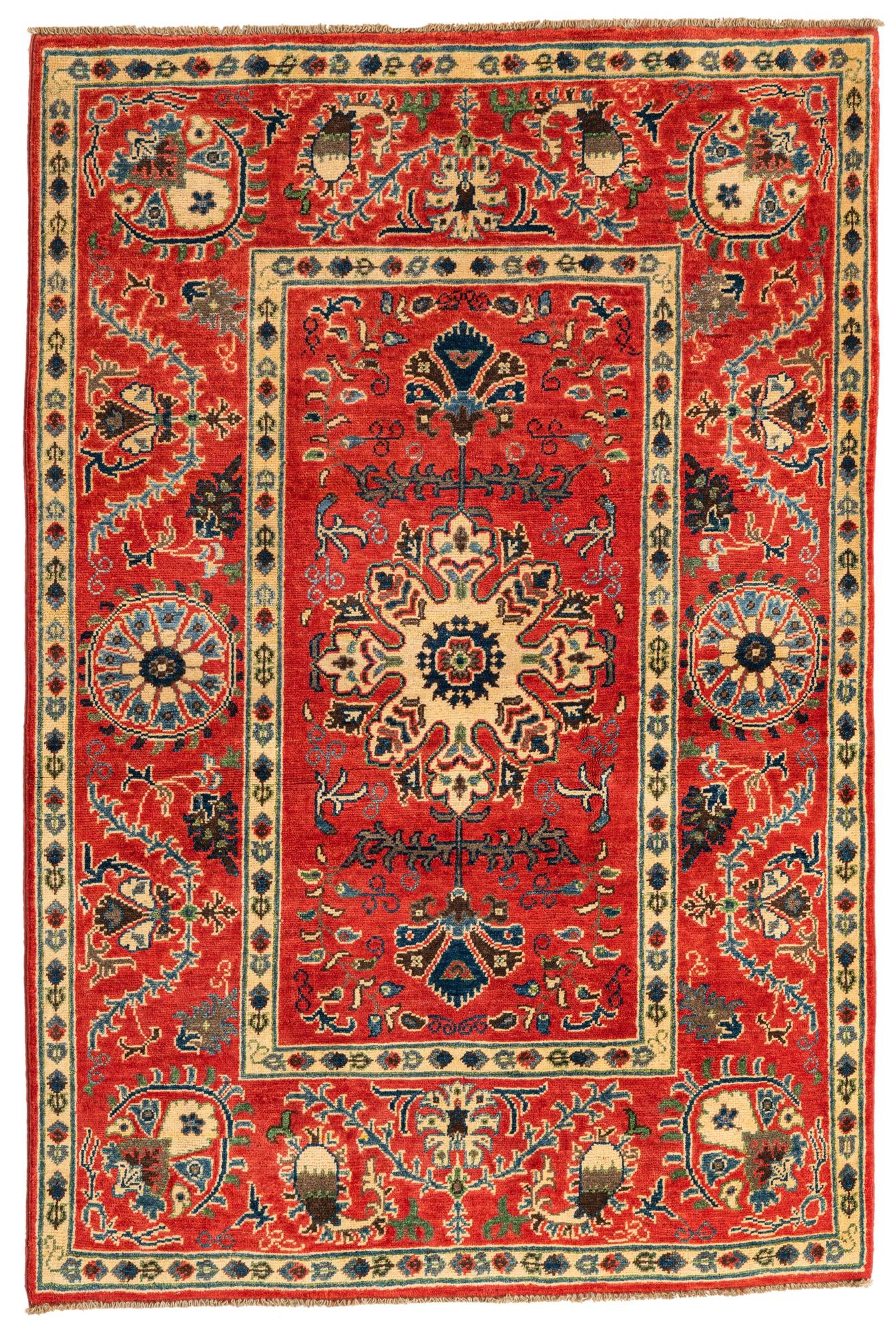 5' 1 x 6' 2 Hand Knotted Kazak Rug