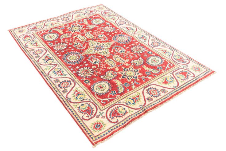 Detail image of 4' x 5' 9 Hand Knotted Kazak Rug