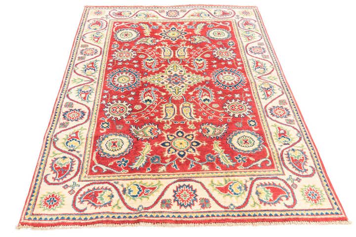4' x 5' 9 Hand Knotted Kazak Rug