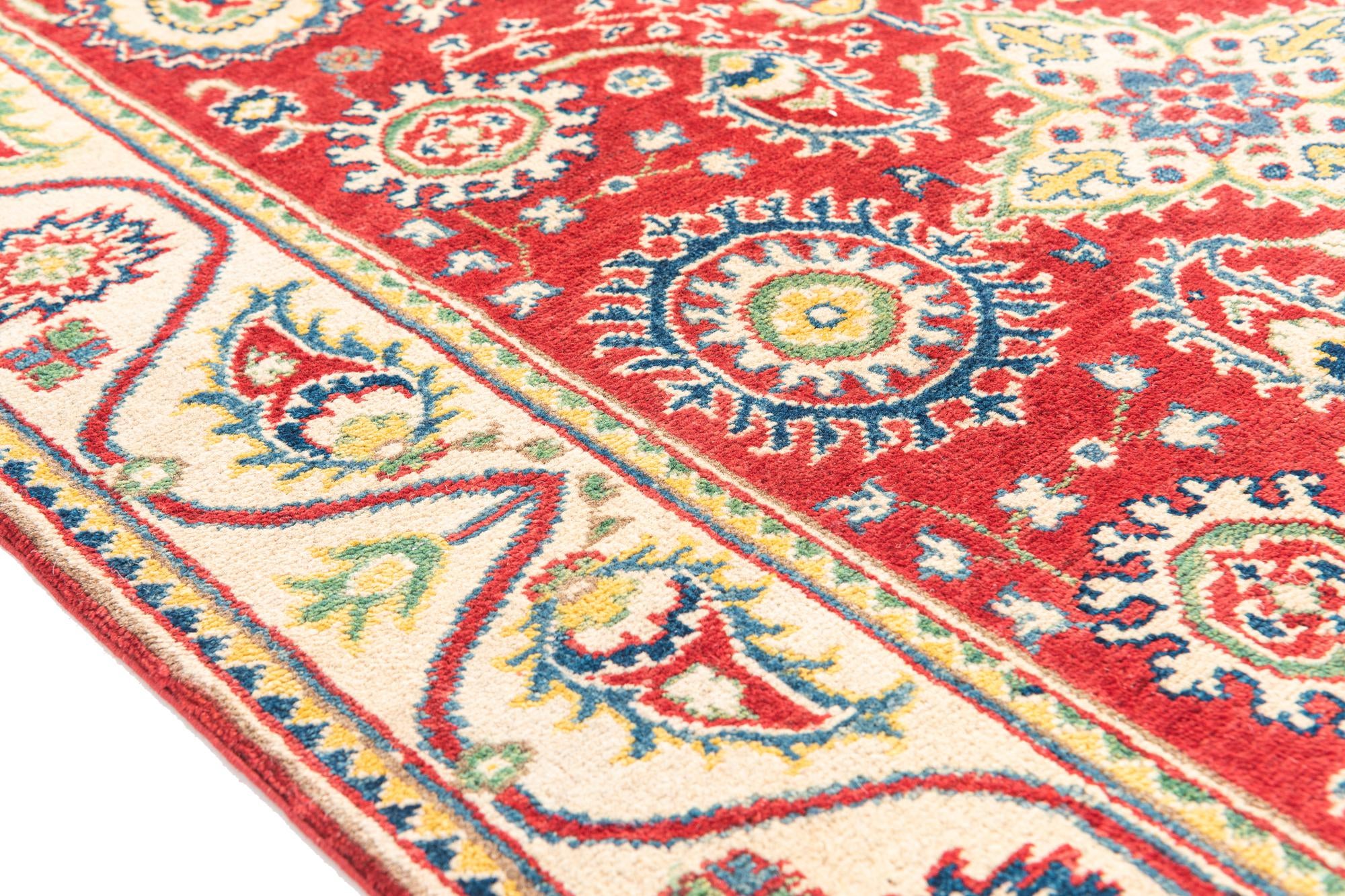 4' x 5' 9 Hand Knotted Kazak Rug