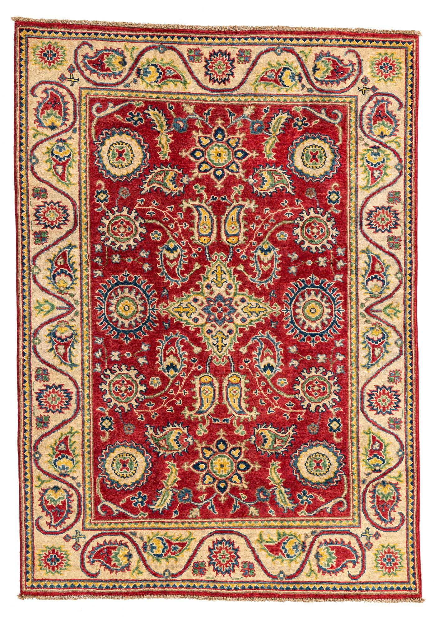 4' x 5' 9 Hand Knotted Kazak Rug
