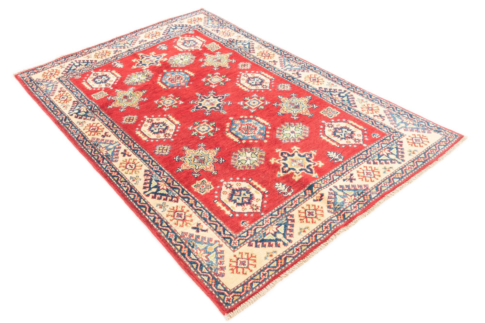4' x 6' Hand Knotted Kazak Rug