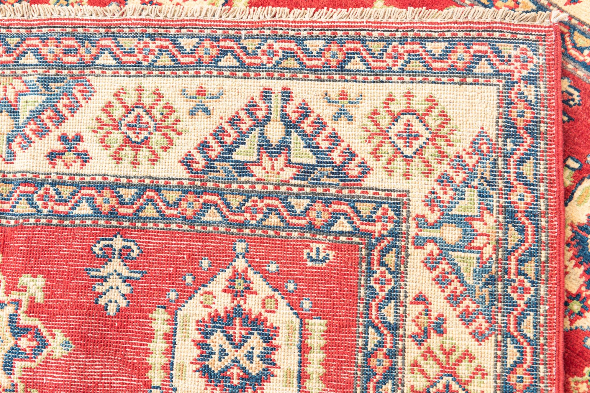 4' x 6' Hand Knotted Kazak Rug