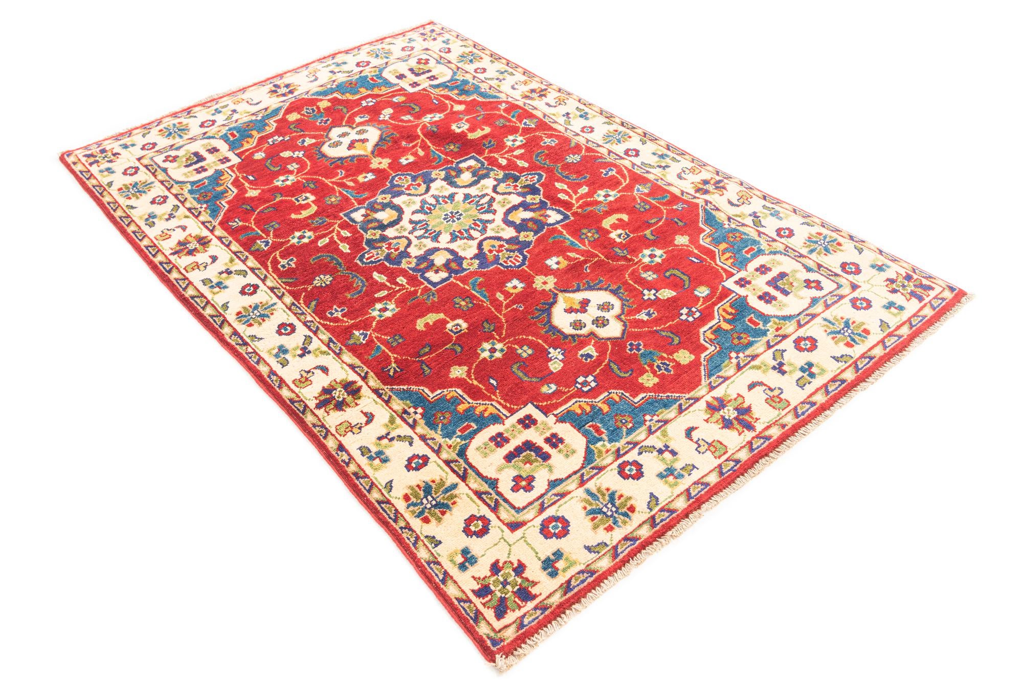 4' x 6' Hand Knotted Kazak Rug